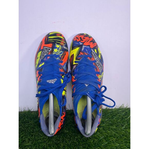 Adidas Nemeziz Messi .3 FG Soccer Cleats Barcelona Graphic Blue Neon Men’s US 4. main image 6